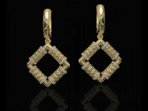 textured poles earrings 3D Print Model