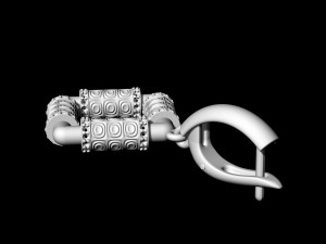 textured poles earrings 3Dプリントモデル