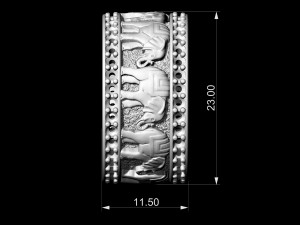 elephants in line ring 3D Принт Модель