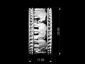 elephants in line ring 3D Принт Модель