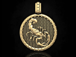 scorpion-horoscopes pendant 3Dプリントモデル
