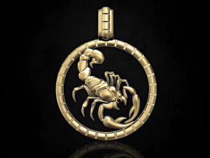 scorpion-horoscopes pendant 3Dプリントモデル