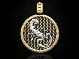 scorpion-horoscopes pendant 3Dプリントモデル