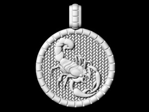 scorpion-horoscopes pendant 3Dプリントモデル