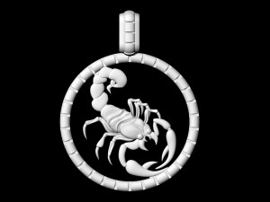 scorpion-horoscopes pendant 3Dプリントモデル
