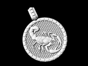 scorpion-horoscopes pendant 3Dプリントモデル
