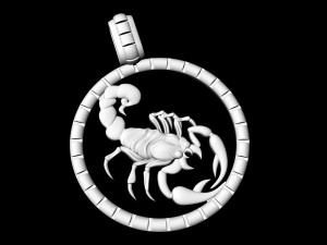 scorpion-horoscopes pendant 3Dプリントモデル