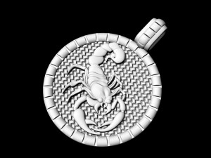 scorpion-horoscopes pendant 3Dプリントモデル