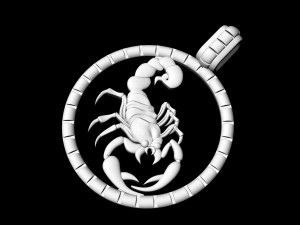 scorpion-horoscopes pendant 3Dプリントモデル