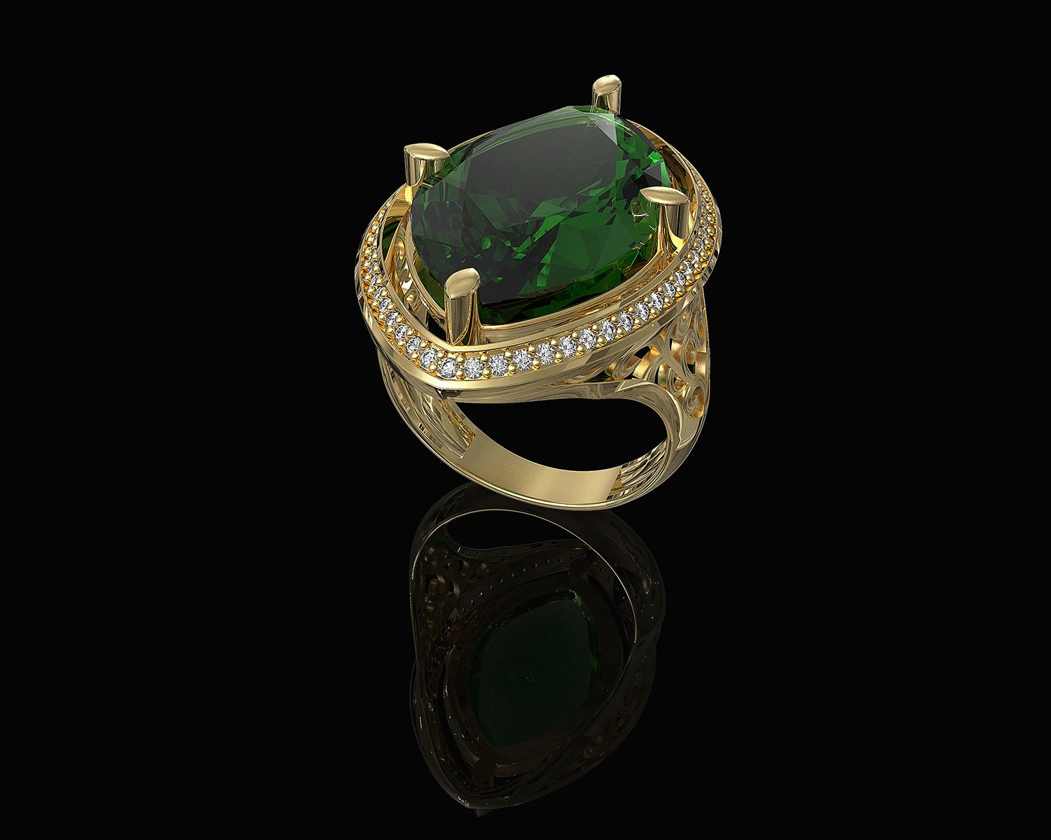 marquise antique ring 3D Print Model .c4d .max .obj .3ds .fbx .stl .blend 