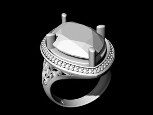 marquise antique ring Modèles 3D en vedette