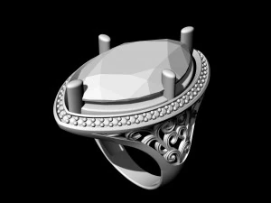 marquise antique ring 3D Print Model