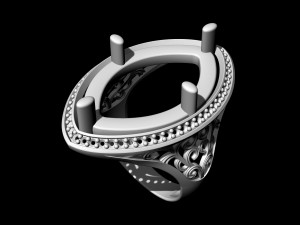 marquise antique ring Modèles 3D en vedette