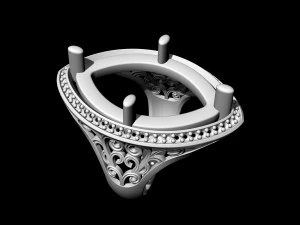 marquise antique ring 3D Print Model