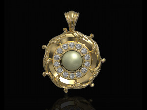 oriental pendant with leaves 3D 打印模型