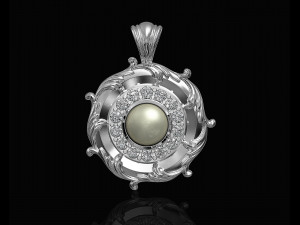 oriental pendant with leaves 3D 打印模型