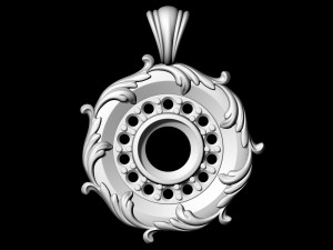 oriental pendant with leaves 3D 打印模型