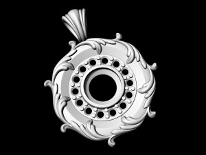 oriental pendant with leaves 3D 打印模型