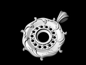 oriental pendant with leaves 3D 打印模型