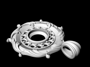 oriental pendant with leaves 3D 打印模型
