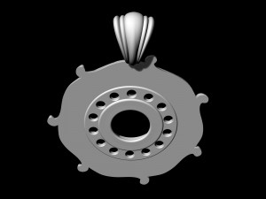 oriental pendant with leaves 3D 打印模型