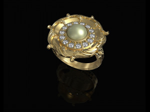 oriental ring with leaves 3Dプリントモデル