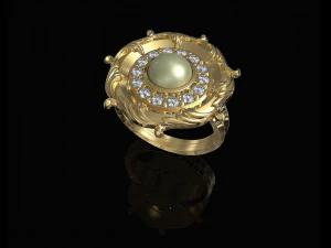 східне кільце з листям 3D Принт Модель