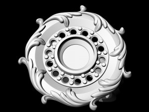 oriental ring with leaves 3D Принт Модель