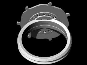 oriental ring with leaves 3D Принт Модель