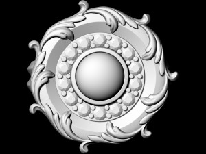 oriental ring with leaves 3D Принт Модель