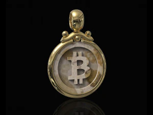 3d друкована модель підвіски з біткоіни 3D Принт Модель