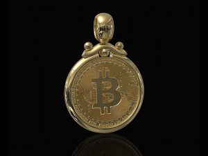 bitcoin pendant 3d print model 3D Print Model