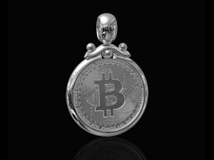 bitcoin pendant 3d print model 3D Print Model