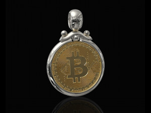 bitcoin pendant 3d print model 3D Print Model