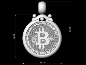 bitcoin pendant 3d print model 3D Print Model