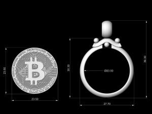 bitcoin pendant 3d print model 3D Print Model