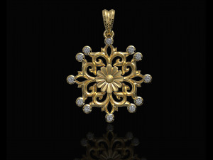 gothic floral pendant 3Dプリントモデル