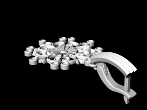 gothic floral earrings Modelo de impresión 3D