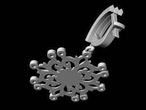 gothic floral earrings Modelo de impresión 3D