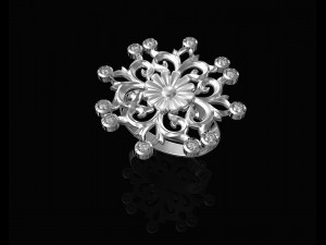 gothic floral ring 3D Baskı Modeli
