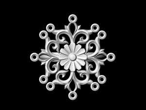 gothic floral ring 3D Baskı Modeli