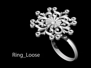 gothic floral ring 3D Print Model