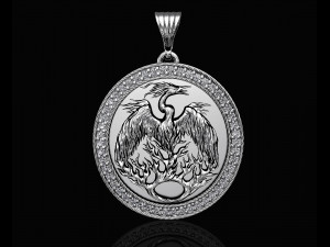 phoenix pendant with gems 3D-printmodel