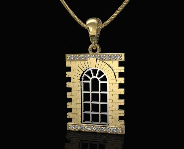 classic window pendant 3Dプリントモデル .c4d .max .obj .3ds .fbx .stl .blend 
