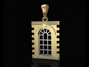 classic window pendant 3Dプリントモデル