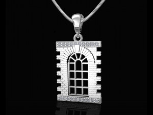 classic window pendant 3Dプリントモデル