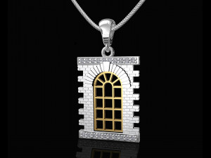 classic window pendant 3Dプリントモデル
