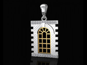 classic window pendant 3Dプリントモデル