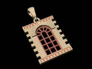 classic window pendant 3Dプリントモデル
