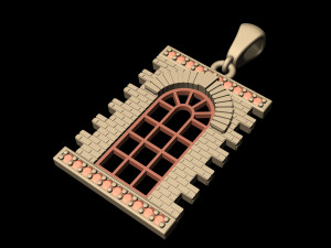 classic window pendant 3Dプリントモデル